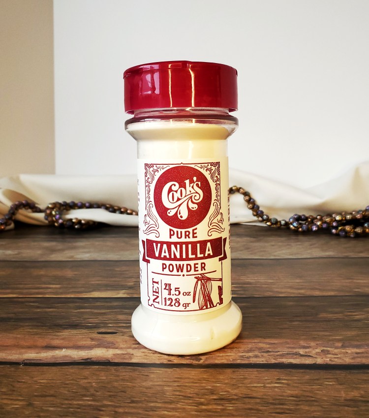 a bottle of Cook's Vanilla Powder.